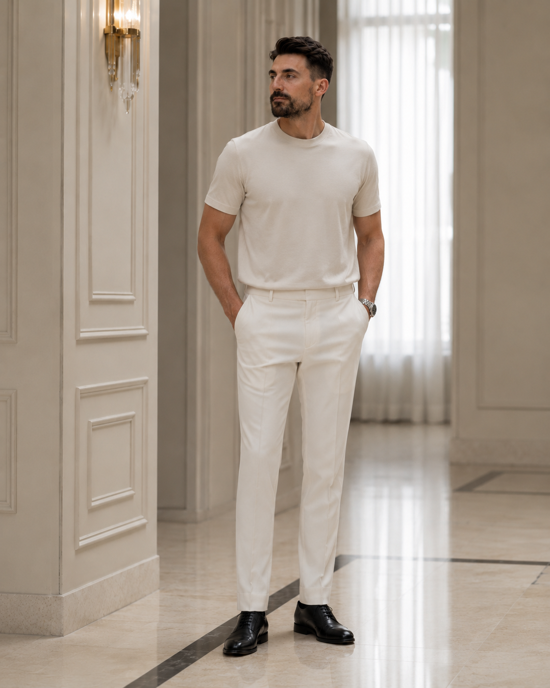 Tricou Dante bej