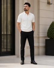 Tricou Filamente alb-crem