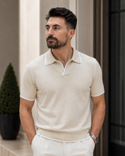 Tricou Filamente crem-alb