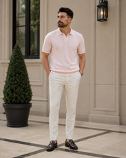 Tricou Filamente roz-alb