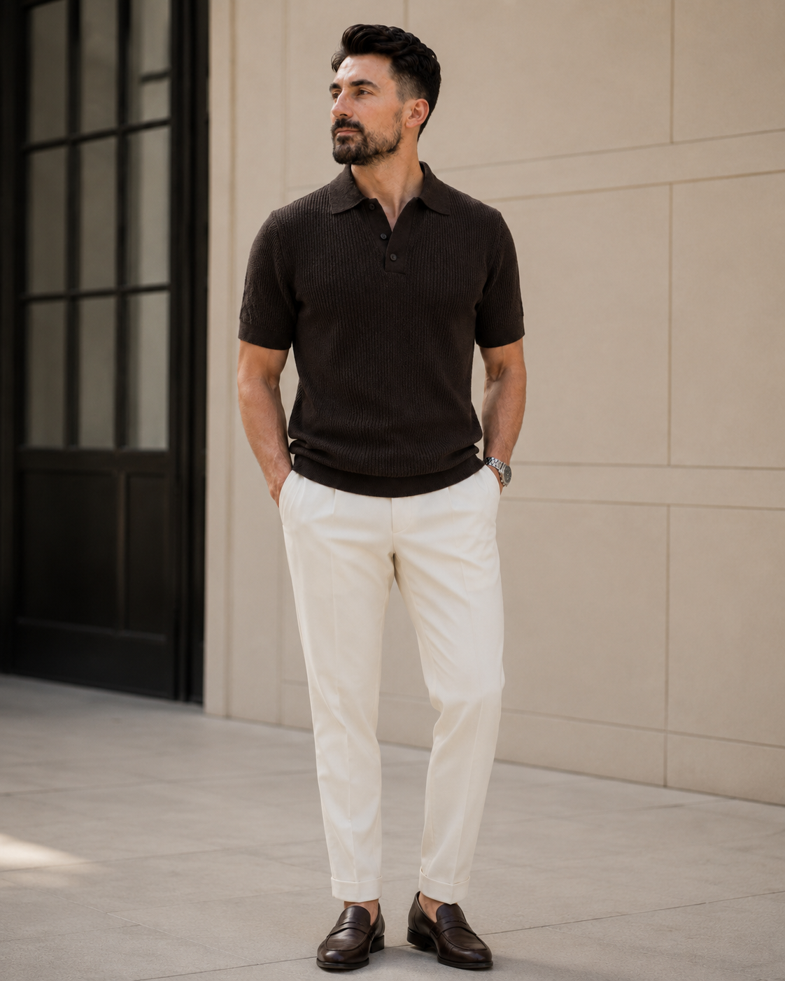 Tricou Fitilli maro