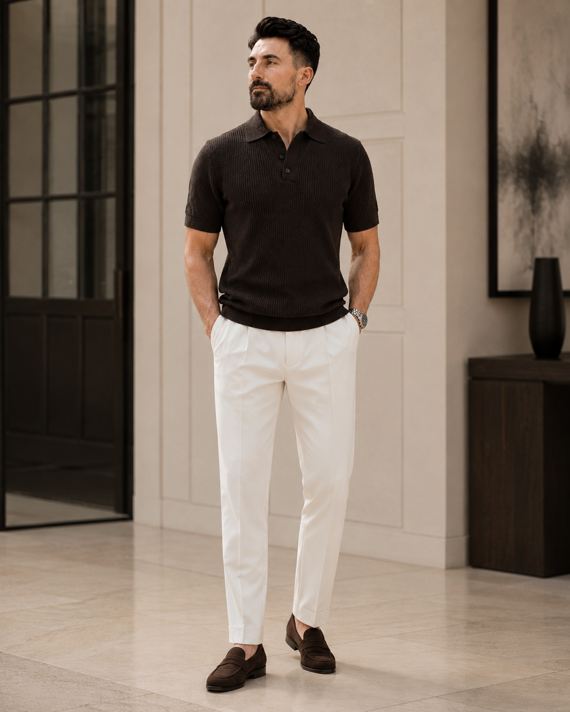 Tricou Fitilli maro