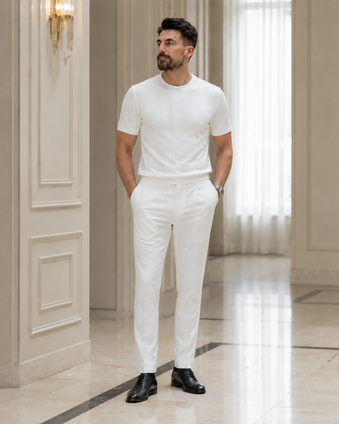 Tricou Golge alb