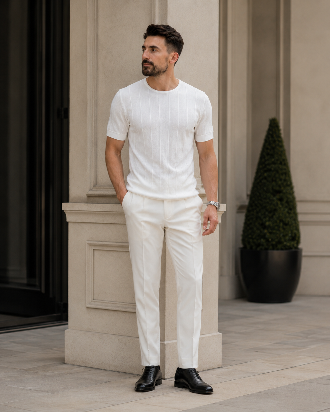 Tricou Golge alb