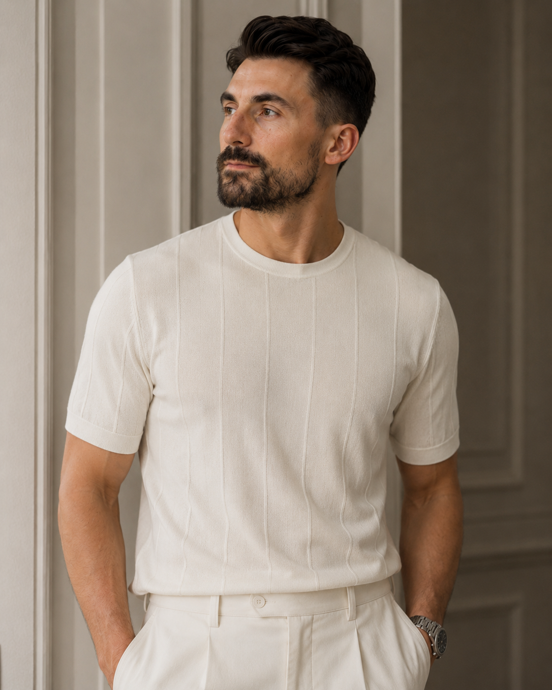 Tricou Golge crem