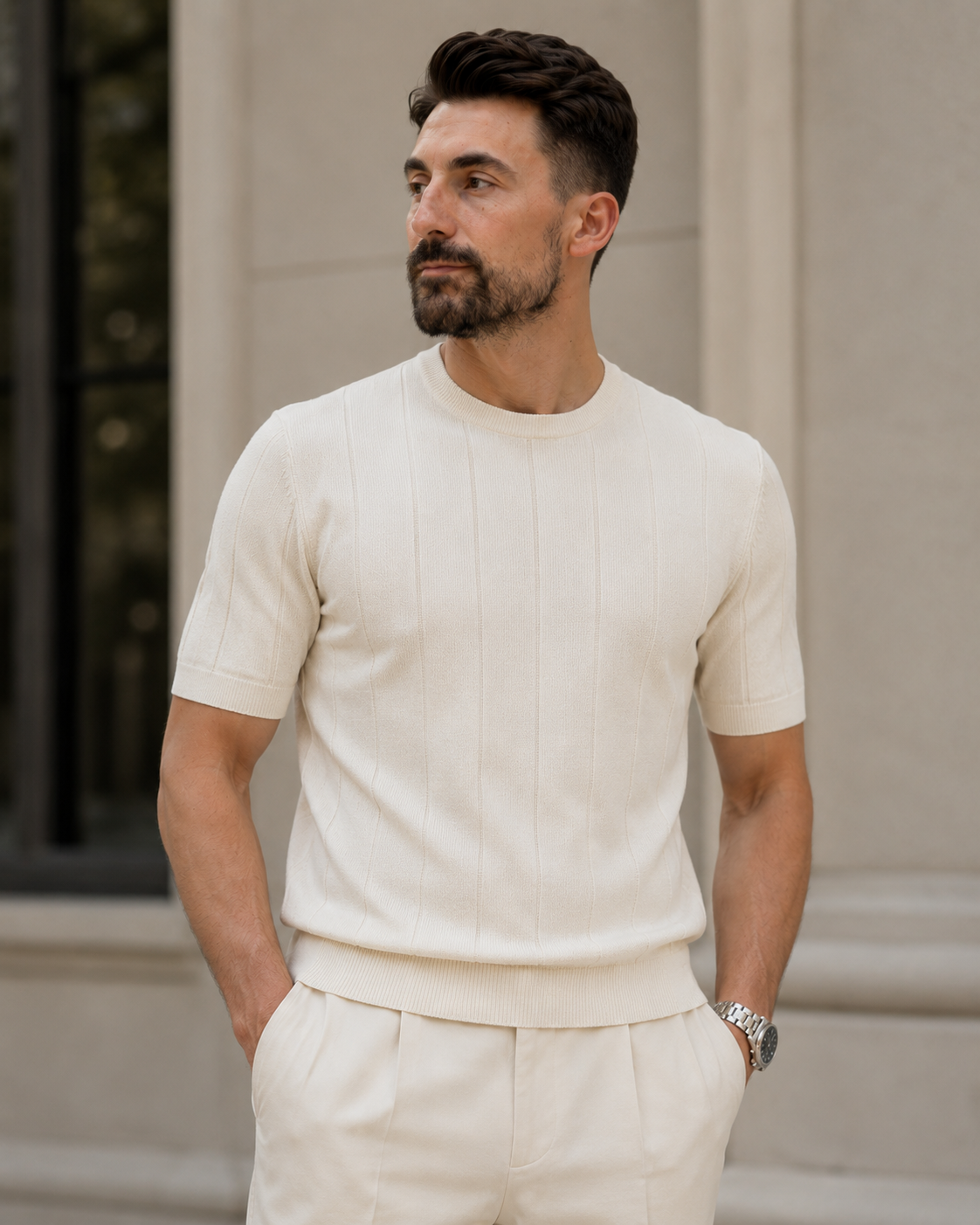 Tricou Golge crem