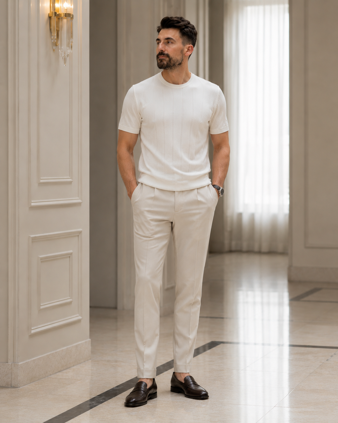 Tricou Golge crem
