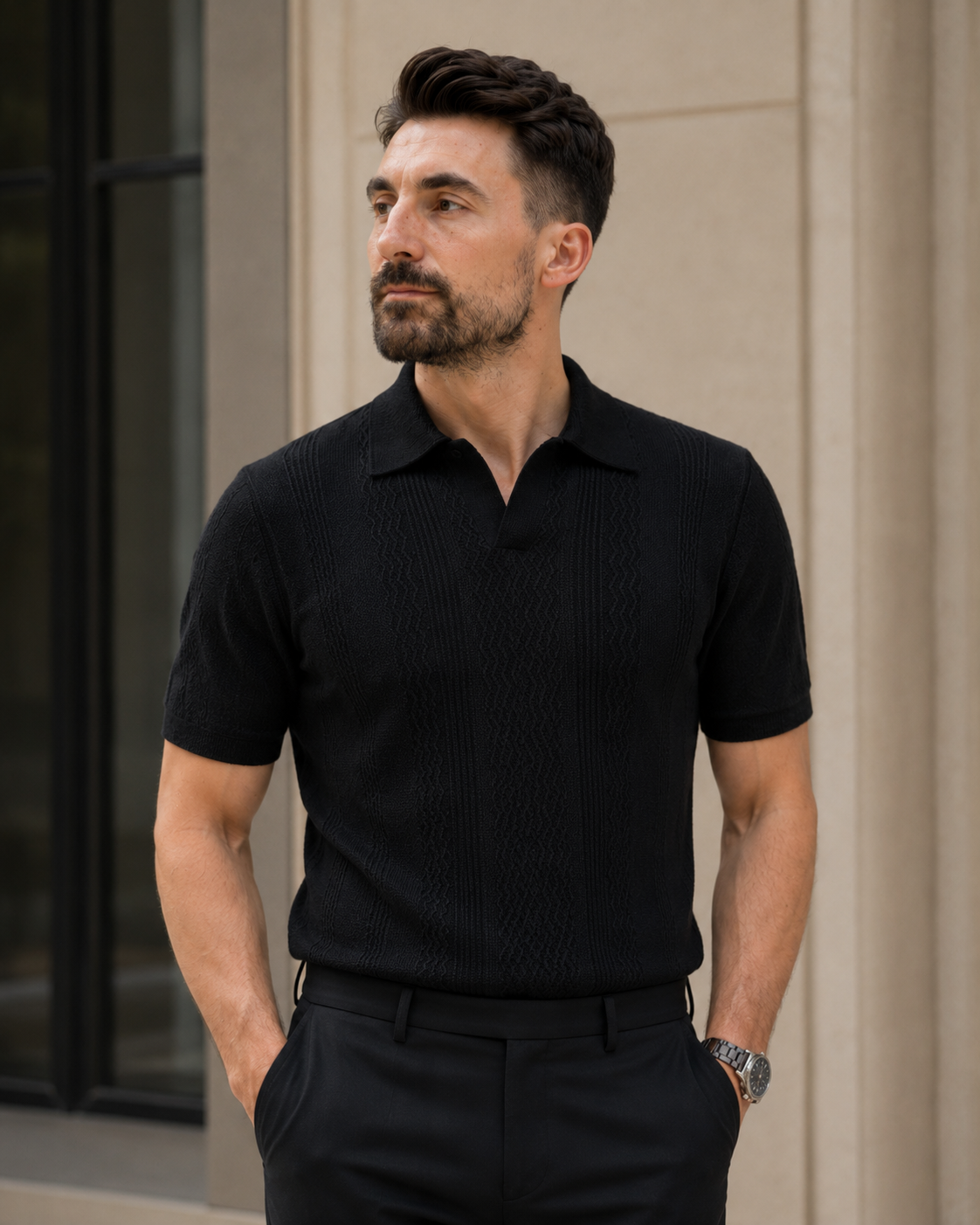 Tricou Guler negru
