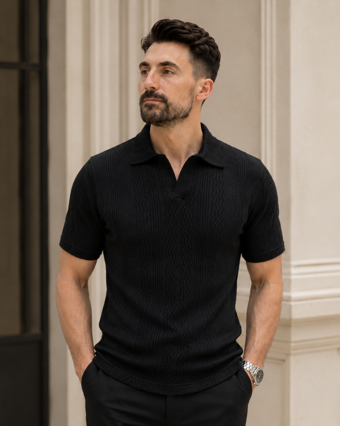 Tricou Guler negru