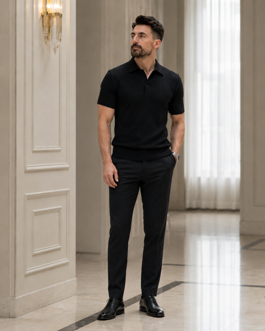 Tricou Guler negru