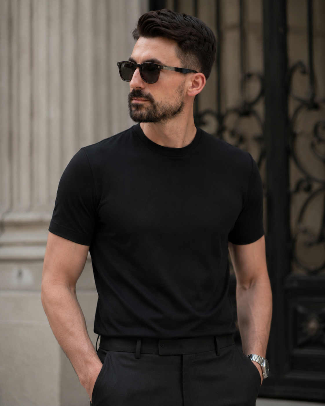 Tricou Rayon negru