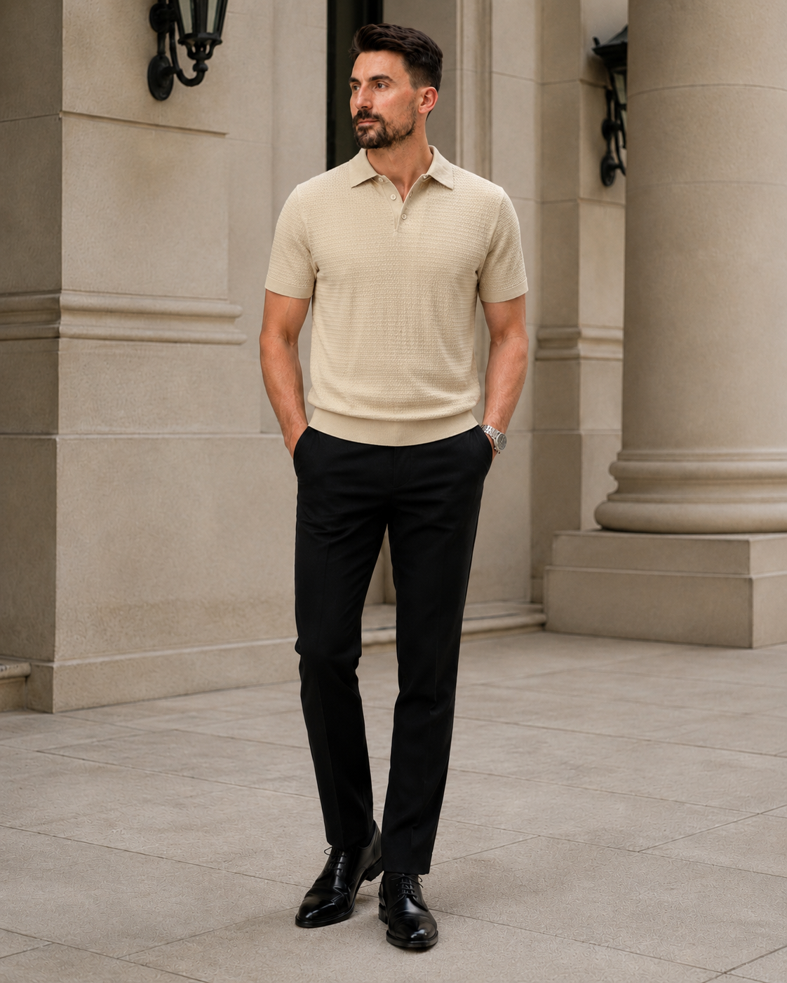 Tricou Valence bej