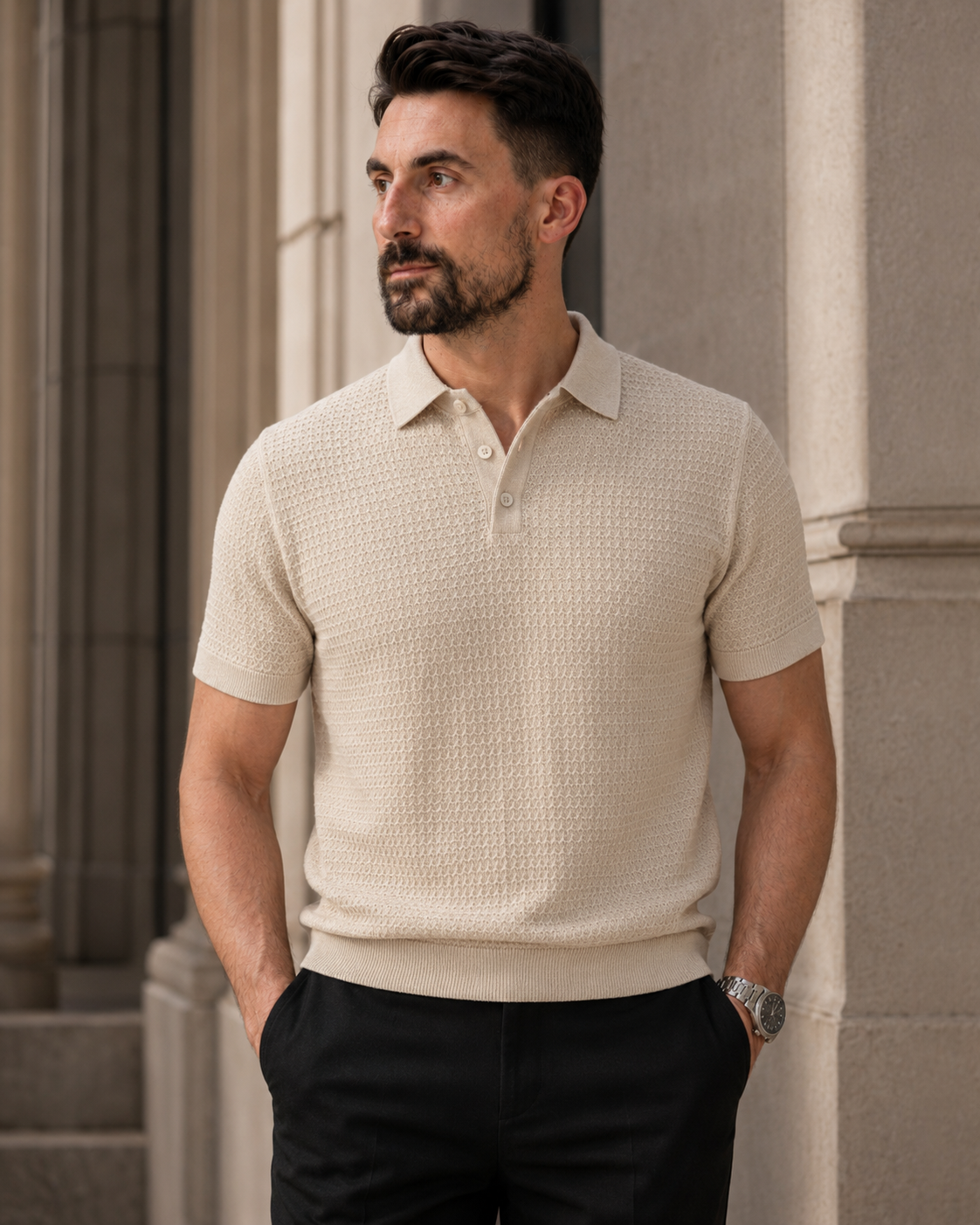Tricou Valence bej