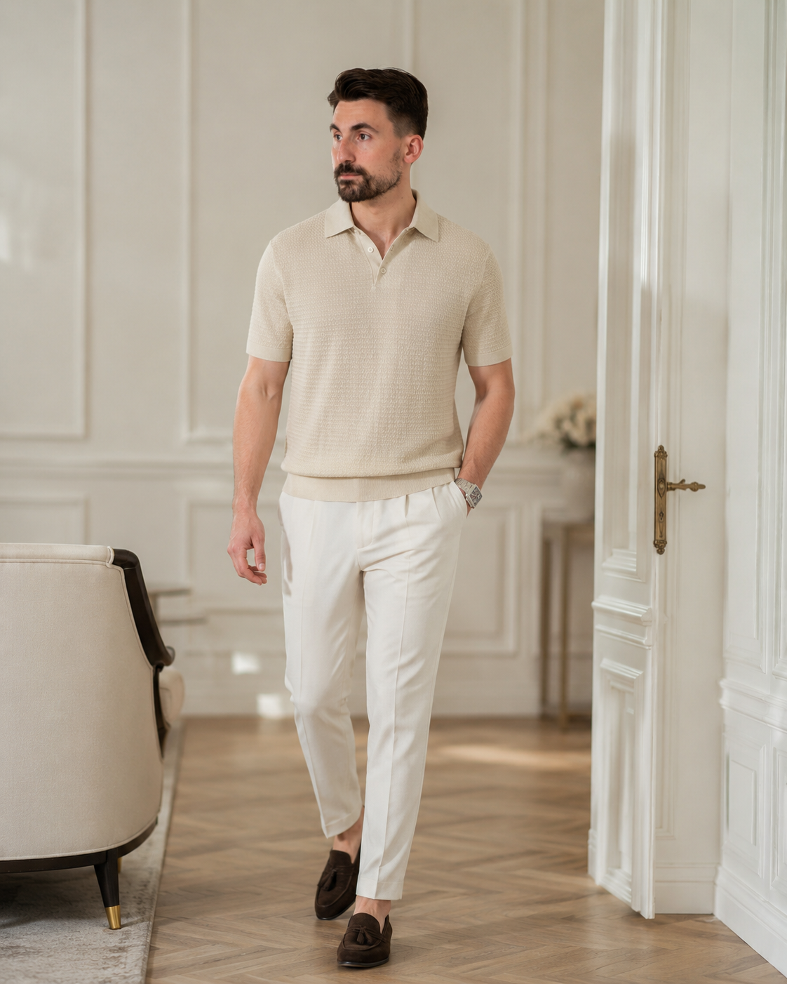 Tricou Valence bej
