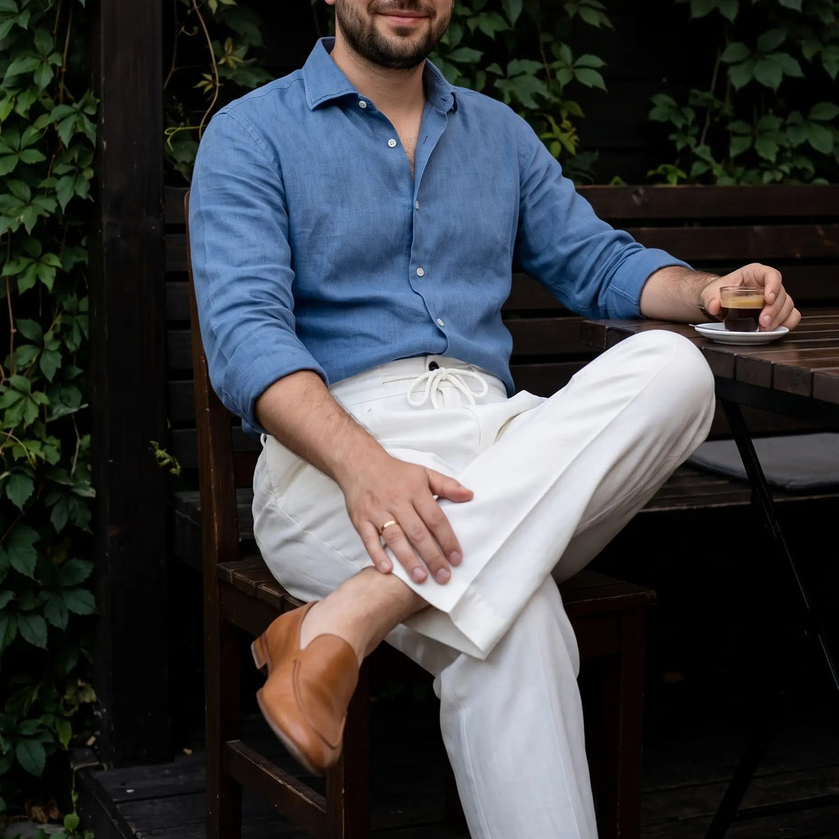 Pantaloni Luero Albi din Lyocell