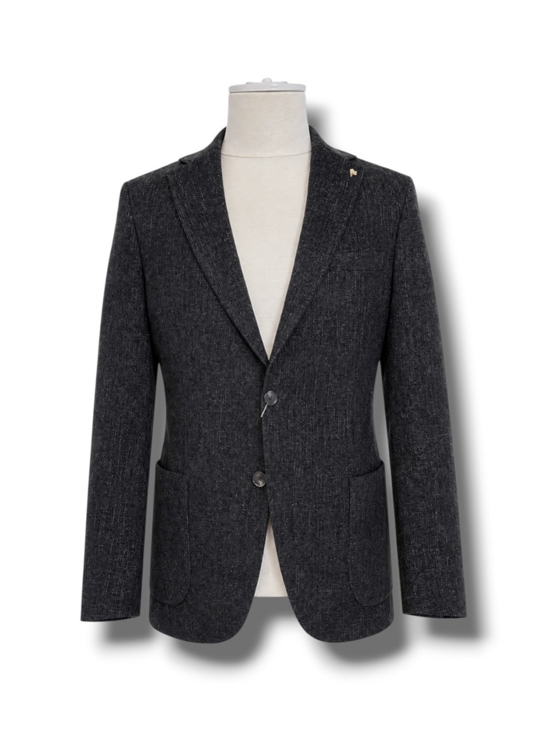 Sacou negru texturat Monza