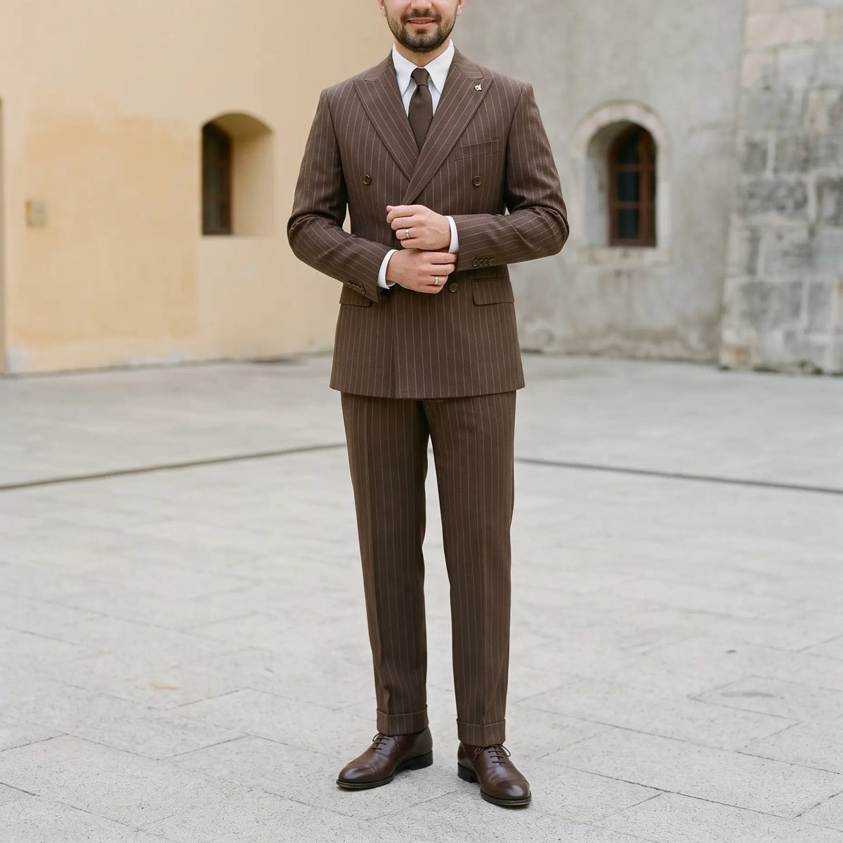 Costum Fabrizio maro cu Dungi