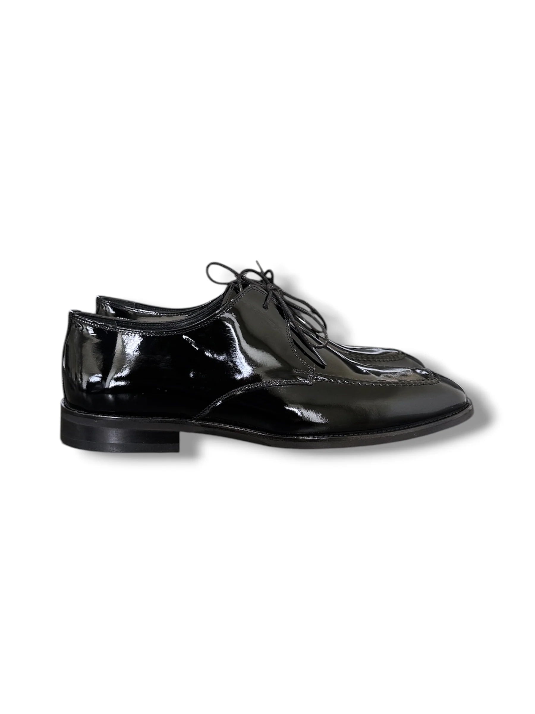 Pantofi Darion din Piele Lăcuită Neagră
