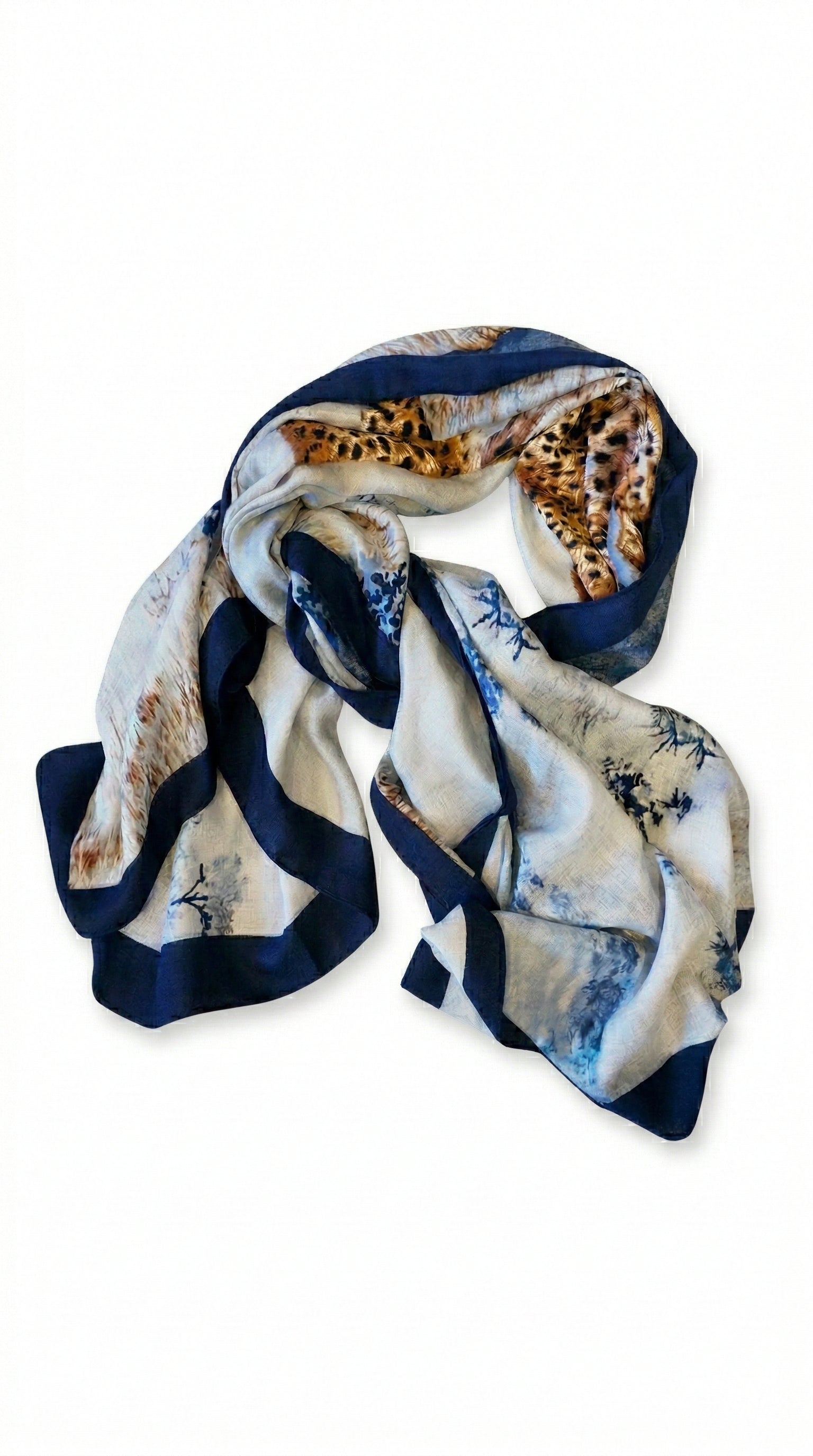 Eșarfă cu model leopard