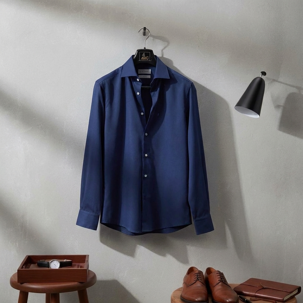 Cămașă bleumarin Non-Iron