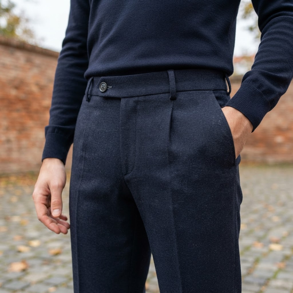 Pantaloni bleumarin Flander