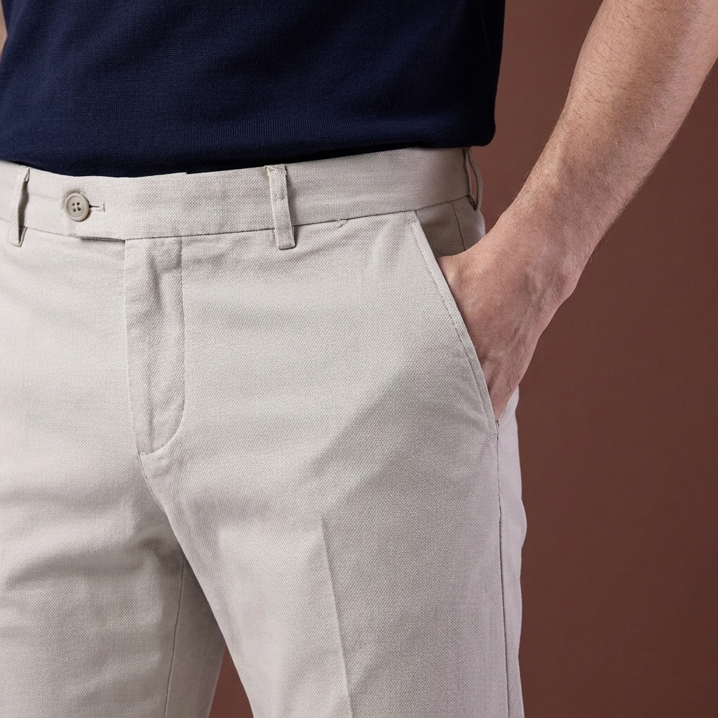 Pantaloni chino gri