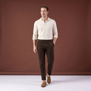 Pantaloni chino maro