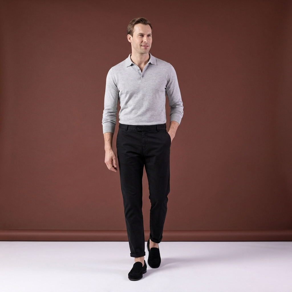Pantaloni chino negri
