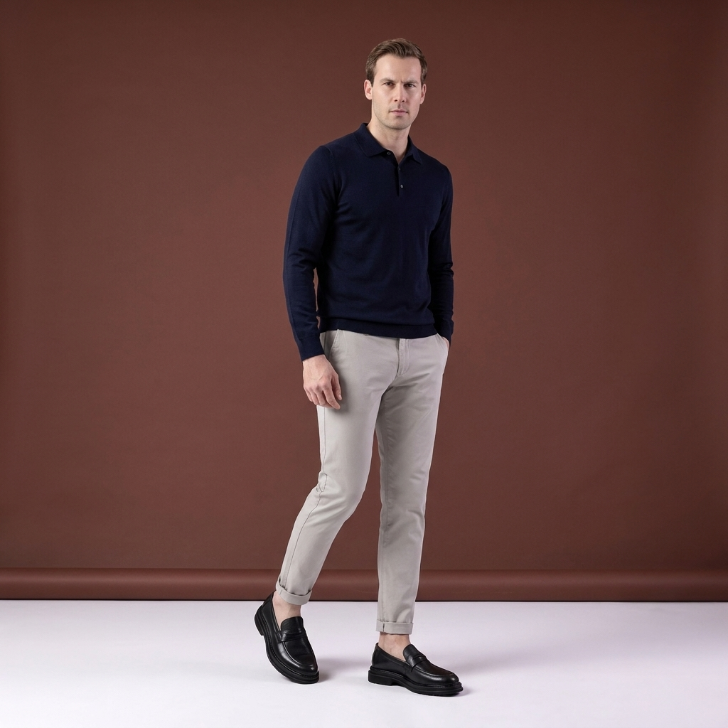 Loafers Anton negri din piele naturală