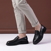 Loafers Anton negri din piele naturală