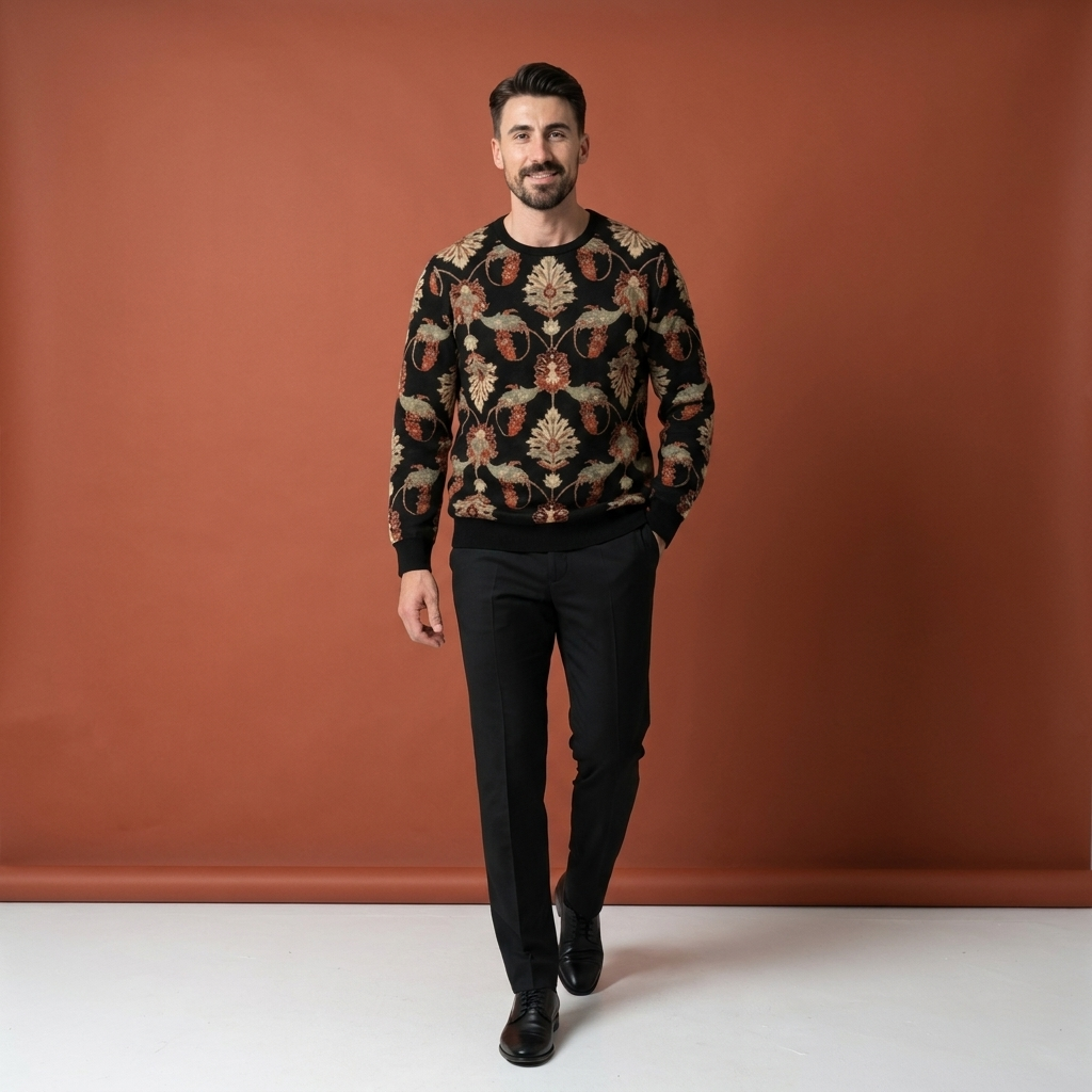 Bluză Otto neagră cu model
