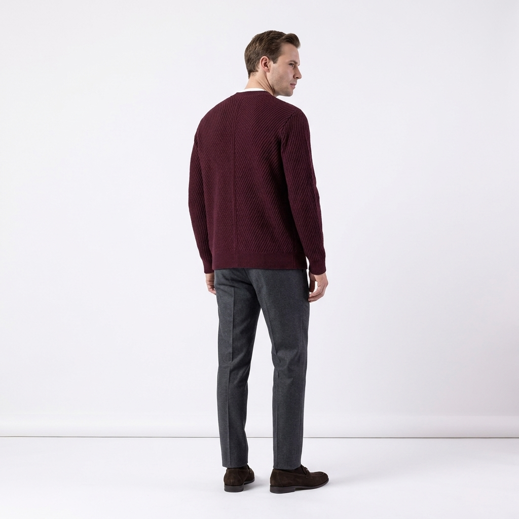Cardigan Vișiniu din Tricot