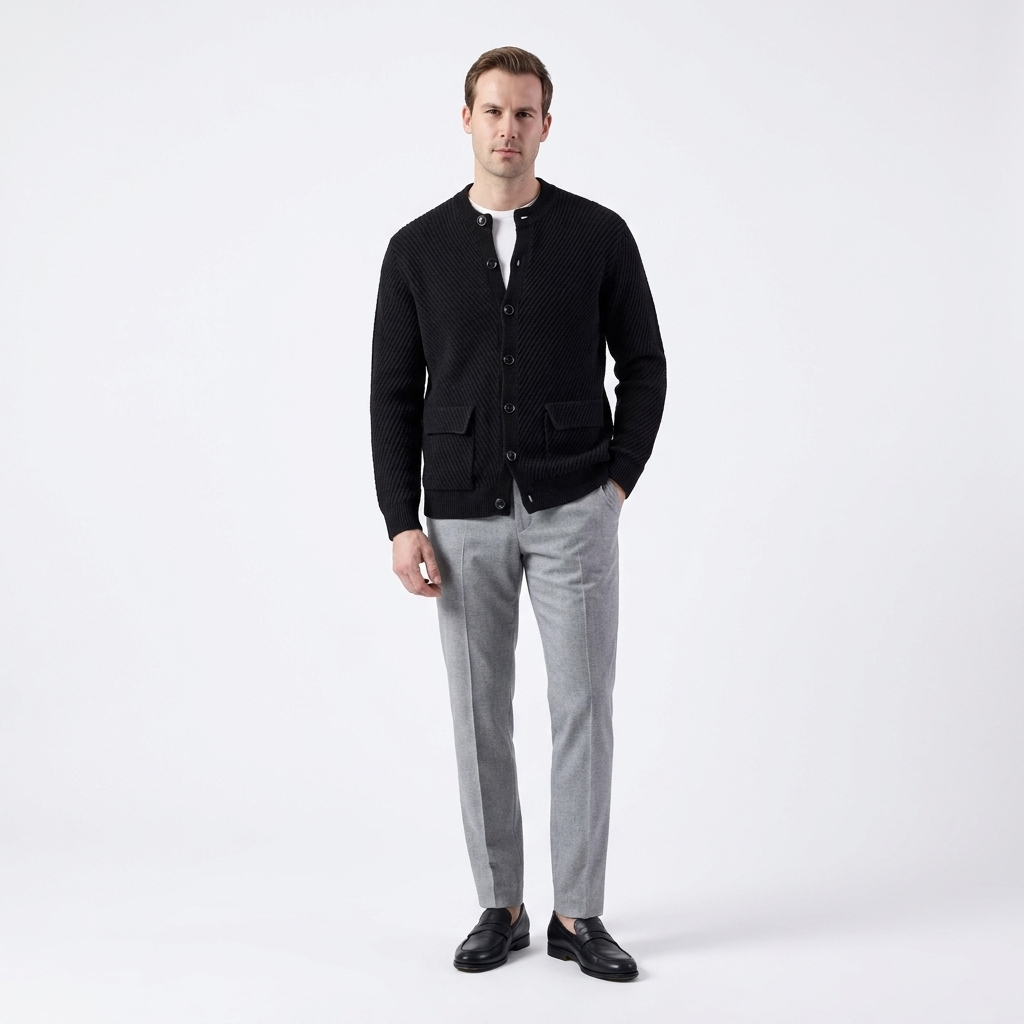 Cardigan Negru din Tricot