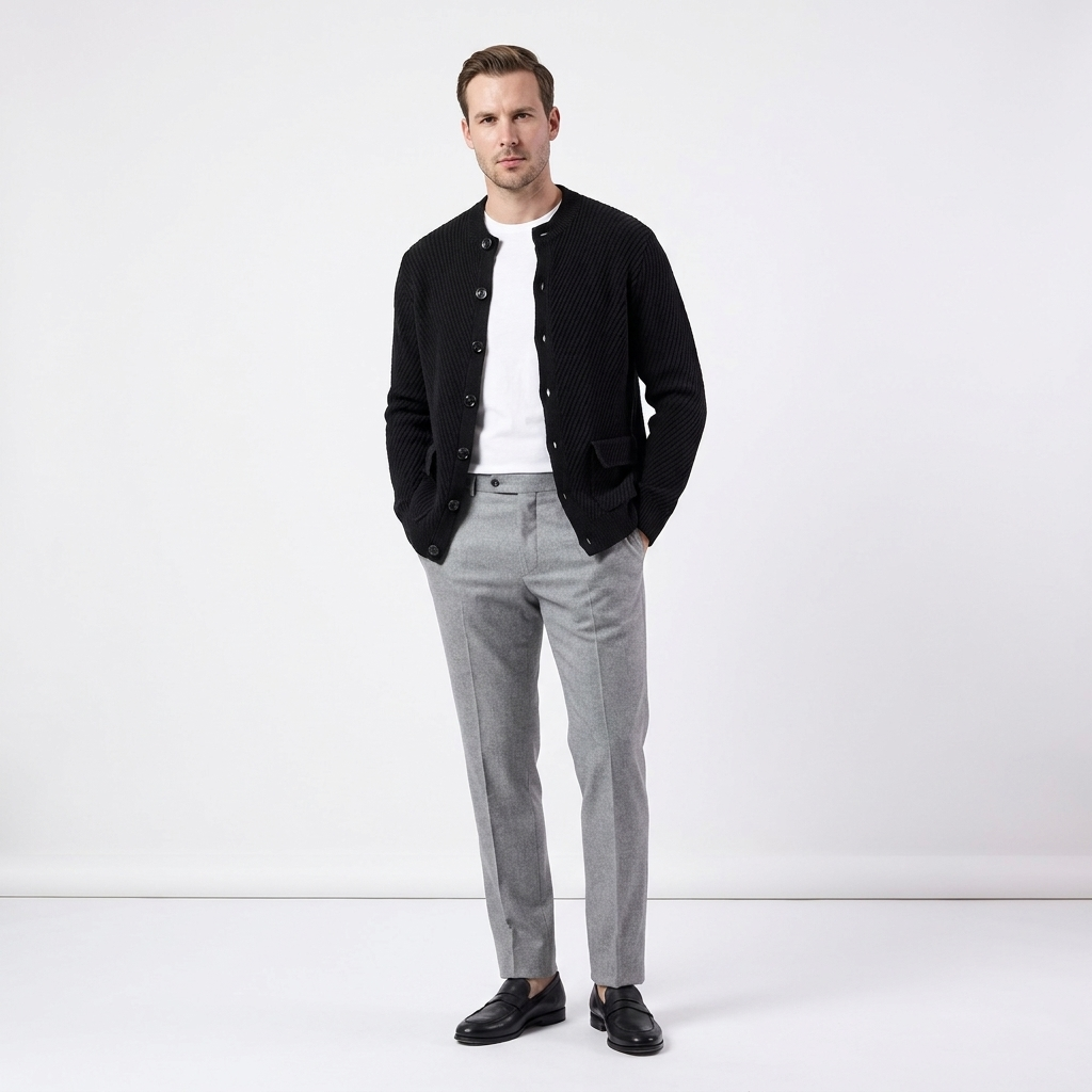 Cardigan Negru din Tricot