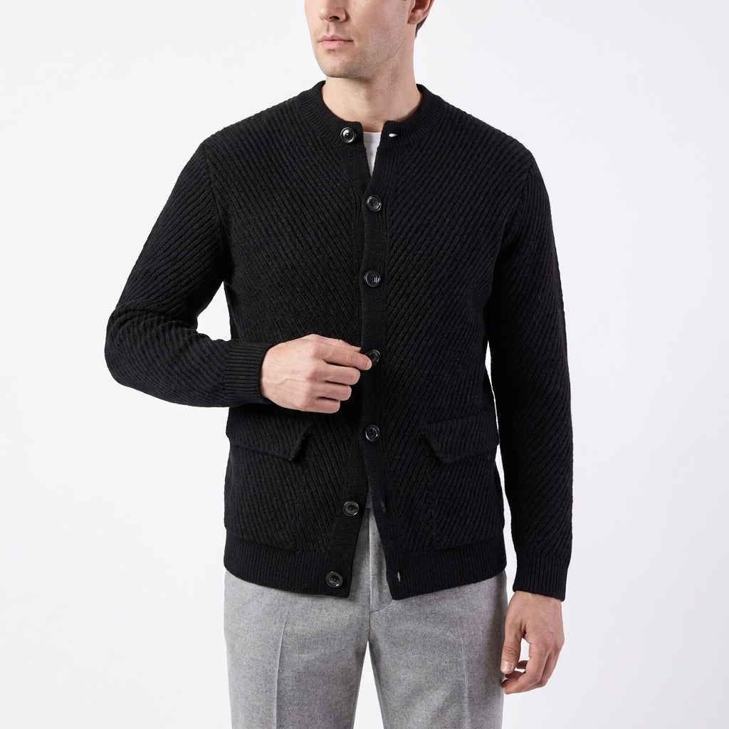 Cardigan Negru din Tricot