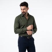 Cămașă din Saten verde