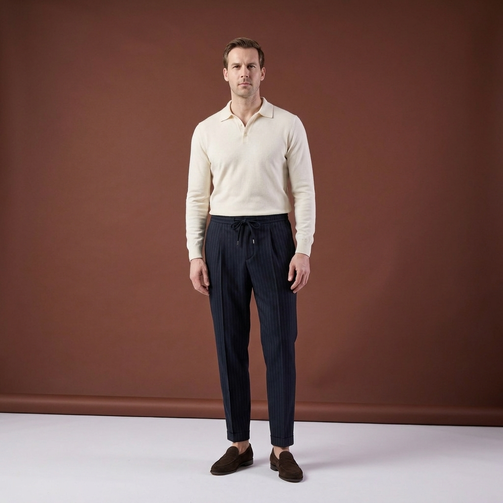 Pantaloni Guilo bluemarin