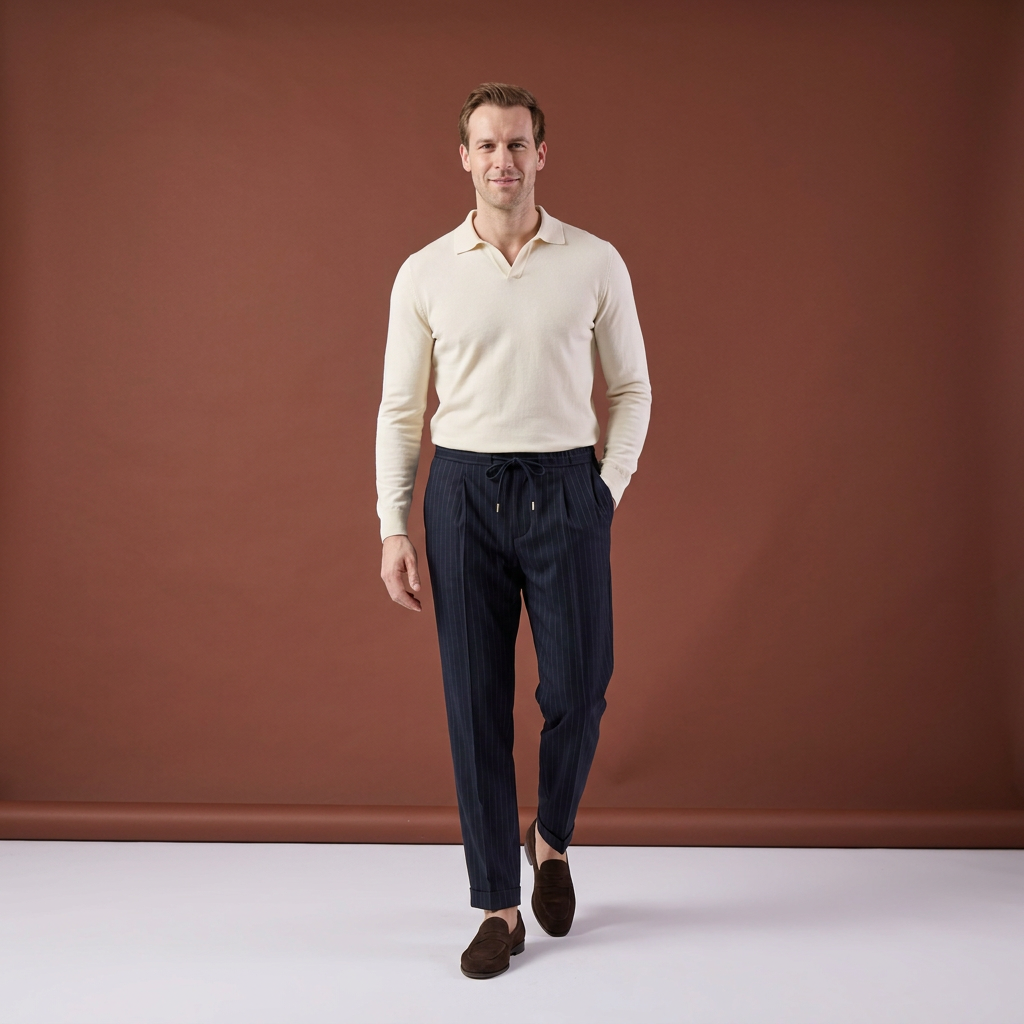 Pantaloni Guilo bluemarin