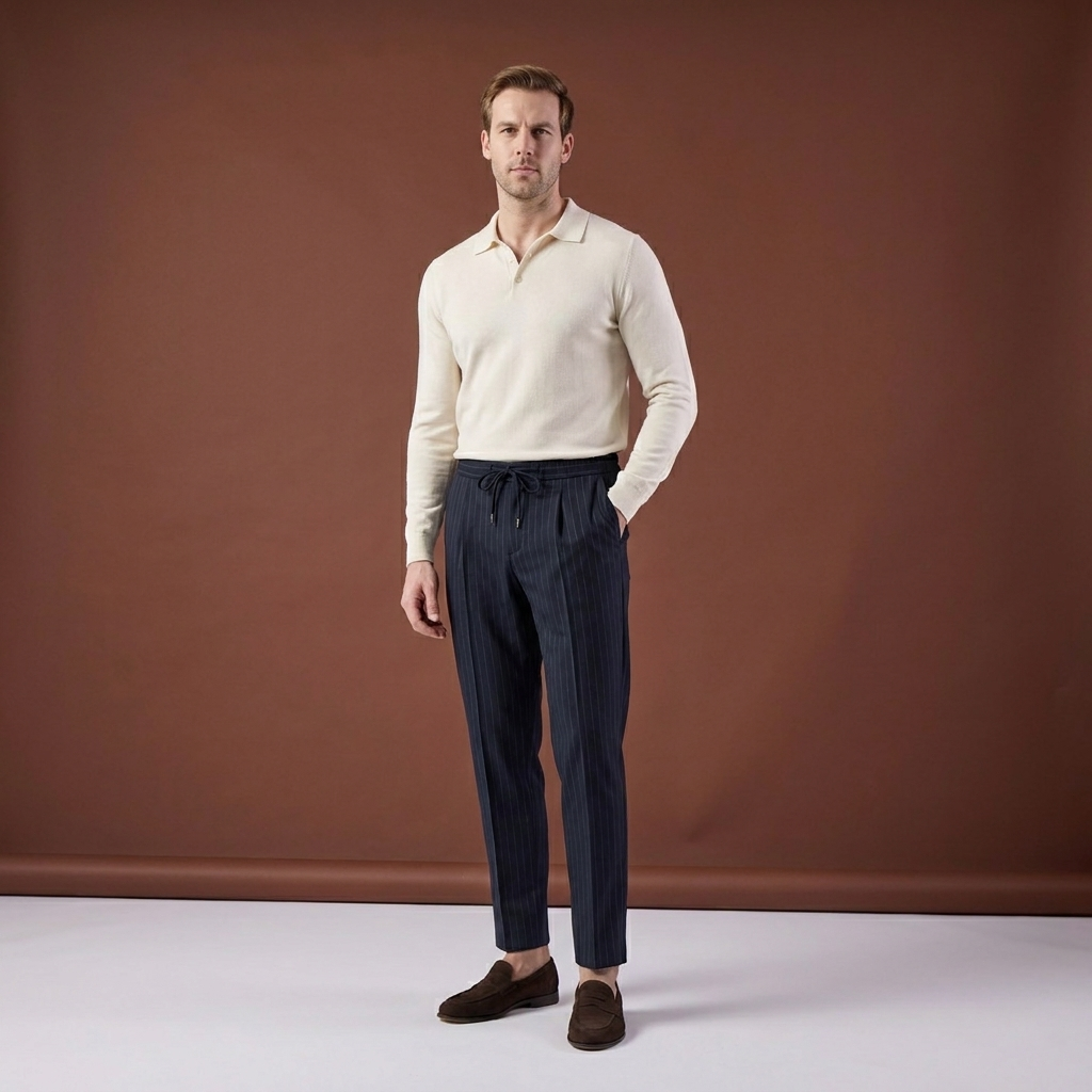 Pantaloni Guilo bluemarin