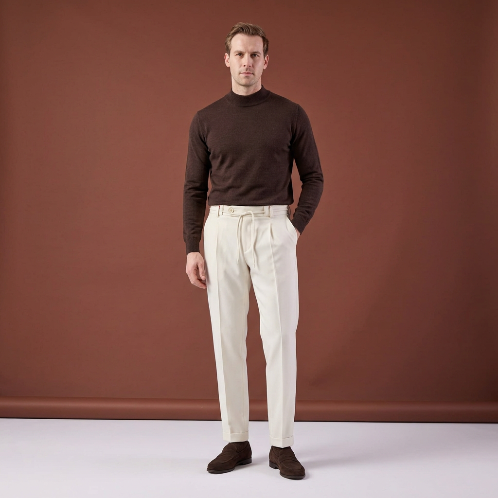 Pantaloni Jogger Art ecru
