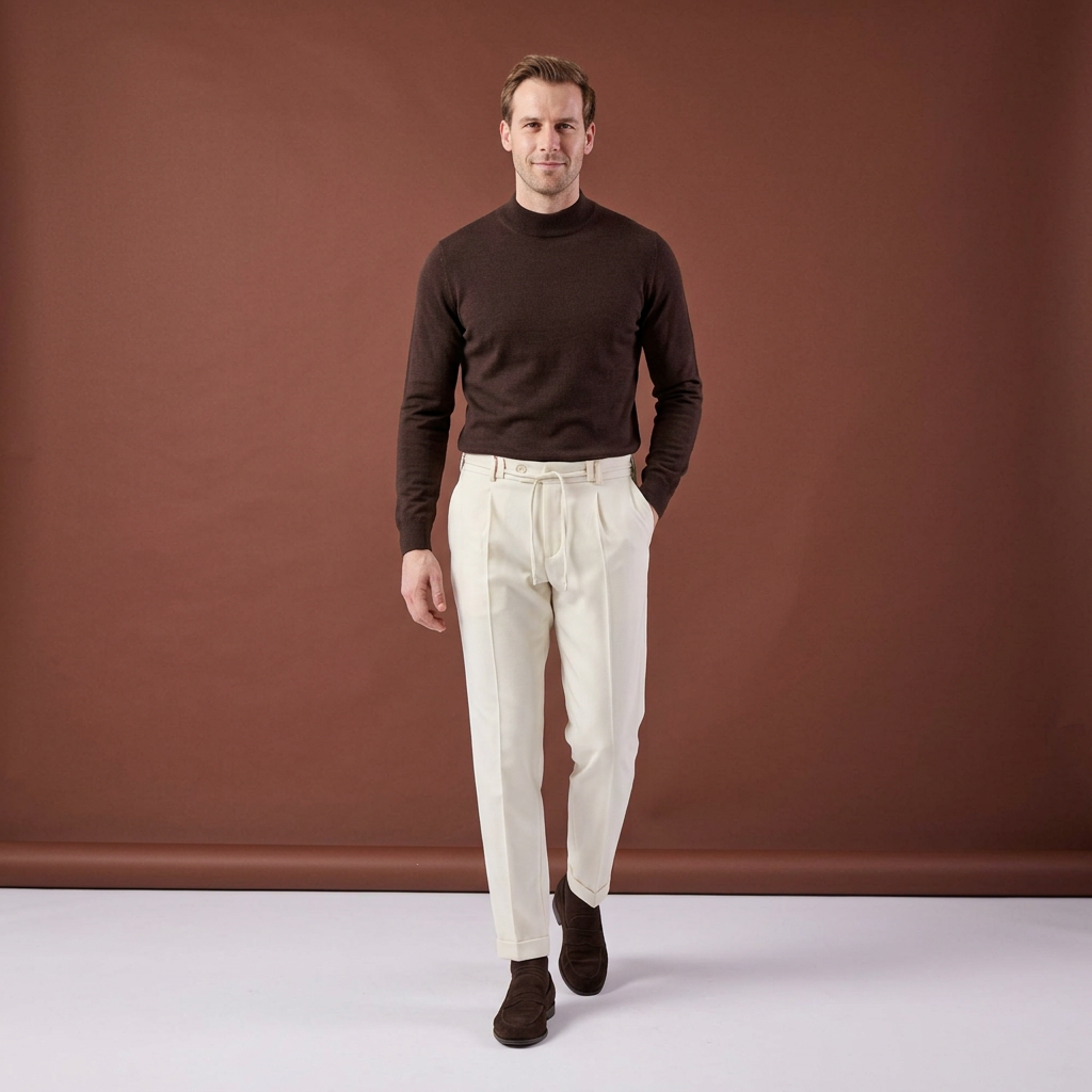 Pantaloni Jogger Art ecru