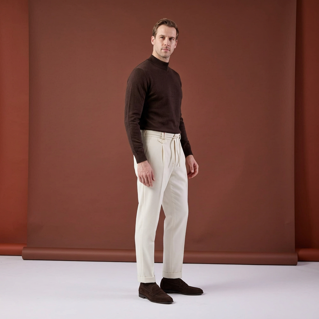 Pantaloni Jogger Art ecru