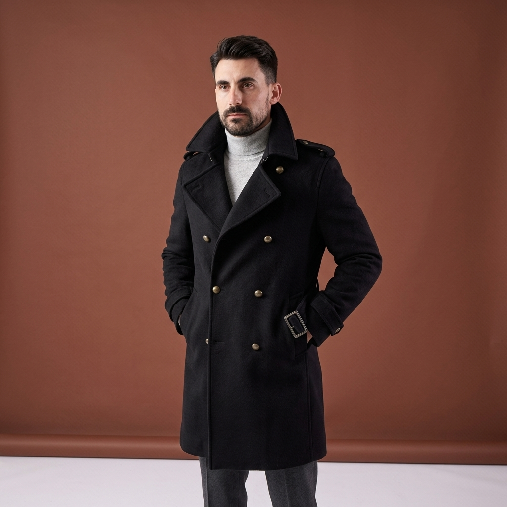 Palton Delmar negru