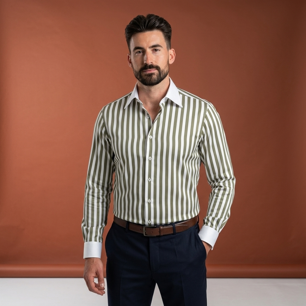 Cămașă Ottavio cu dungi kaki