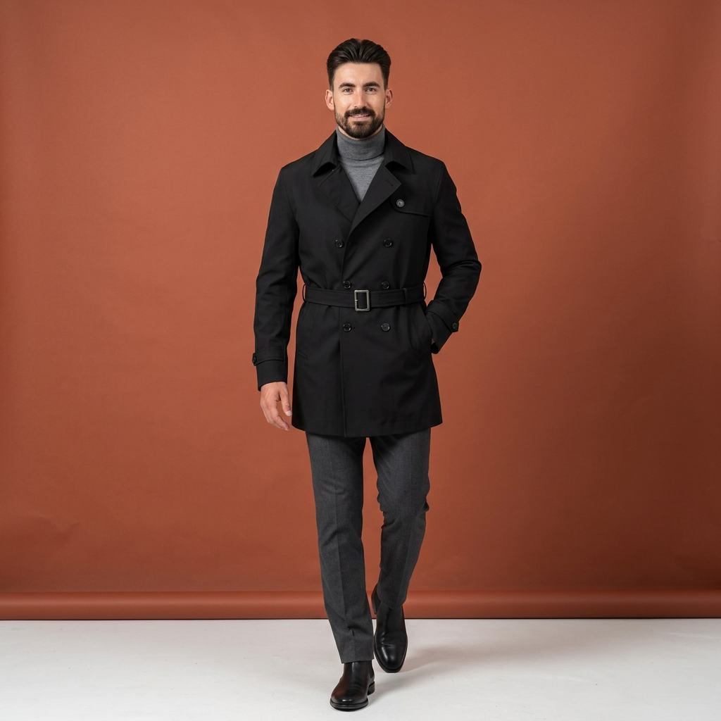 Trenchcoat Vittorio negru