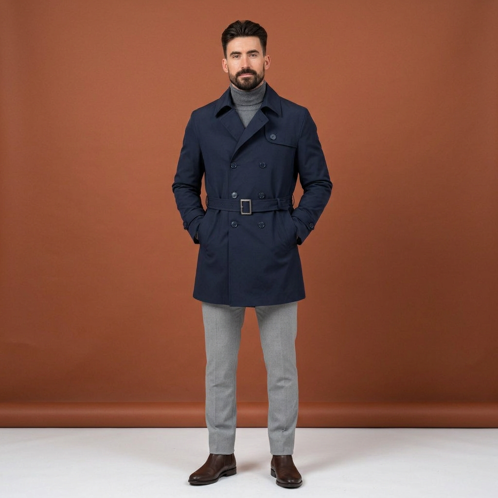 Trenchcoat Vittorio bluemarin