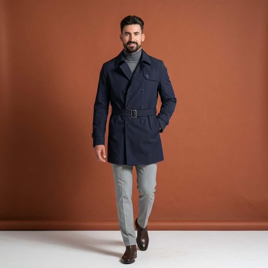 Trenchcoat Vittorio bluemarin