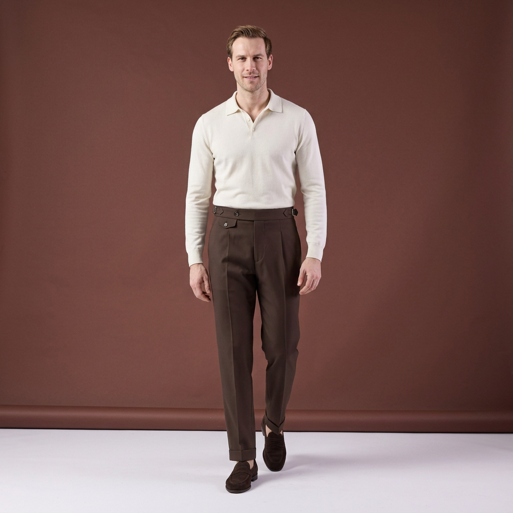 Pantaloni Reggie maro