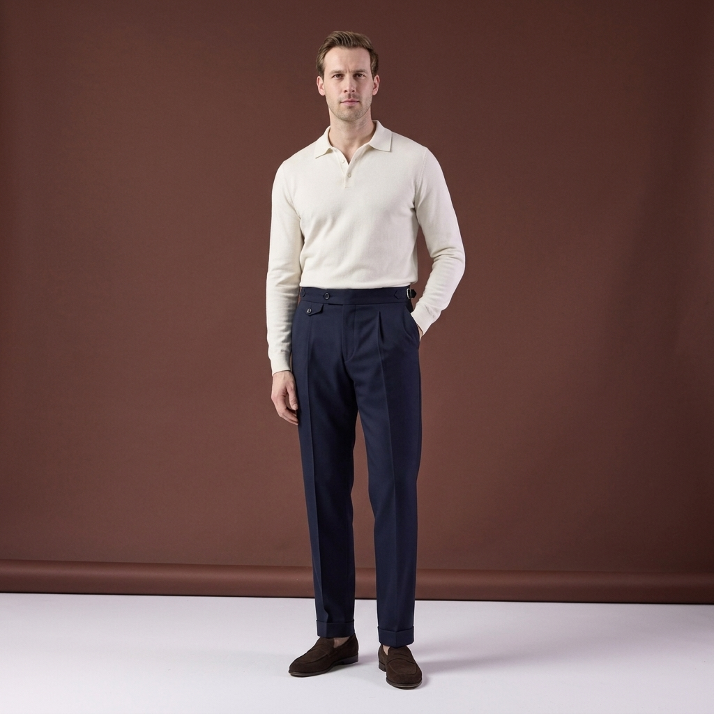 Pantaloni Reggie bleumarin
