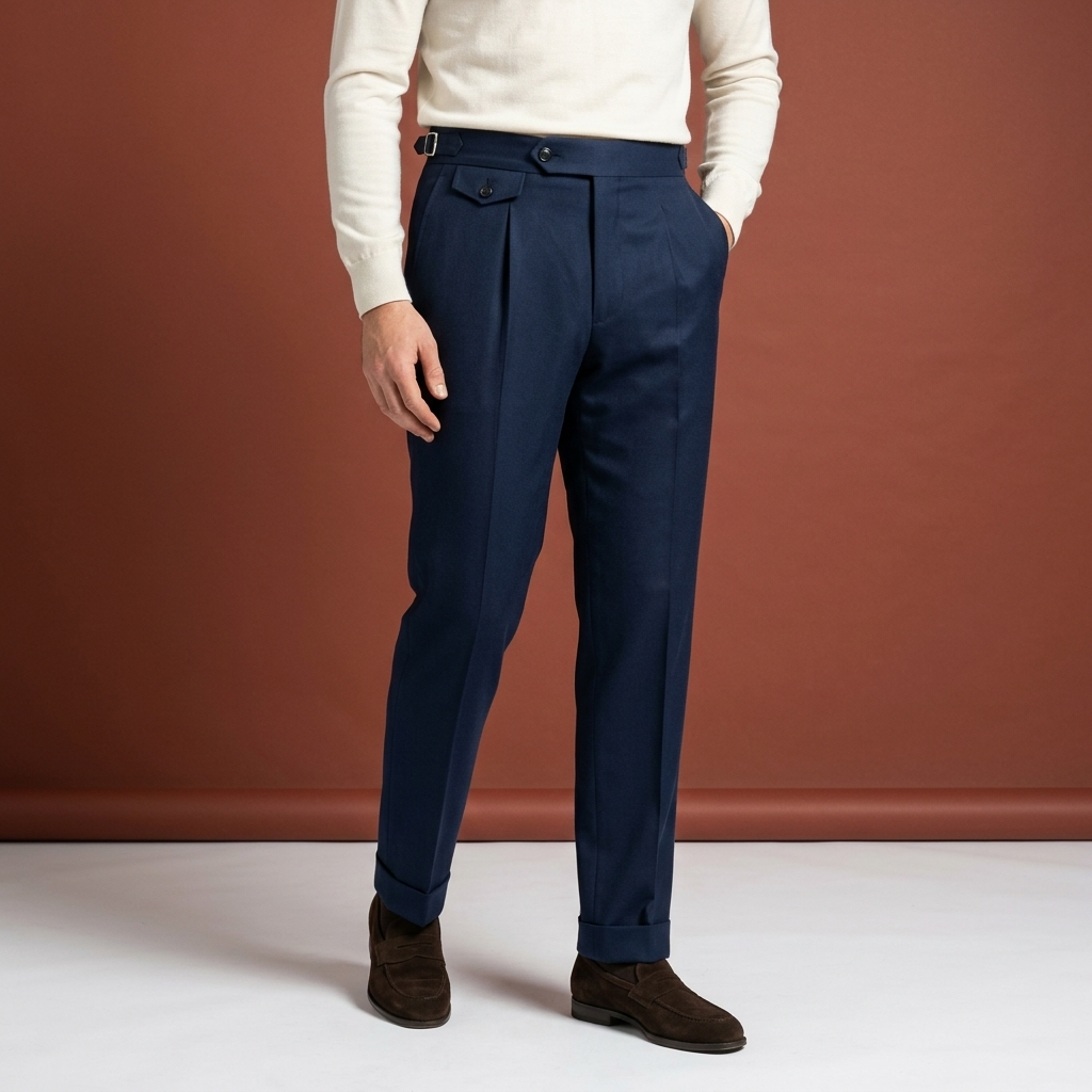 Pantaloni Reggie bleumarin